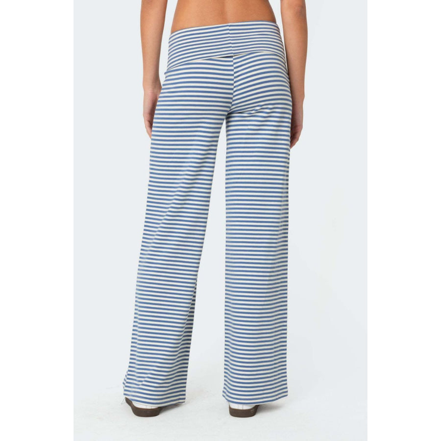 Striped Wide Leg Pants Apparel and Accessories