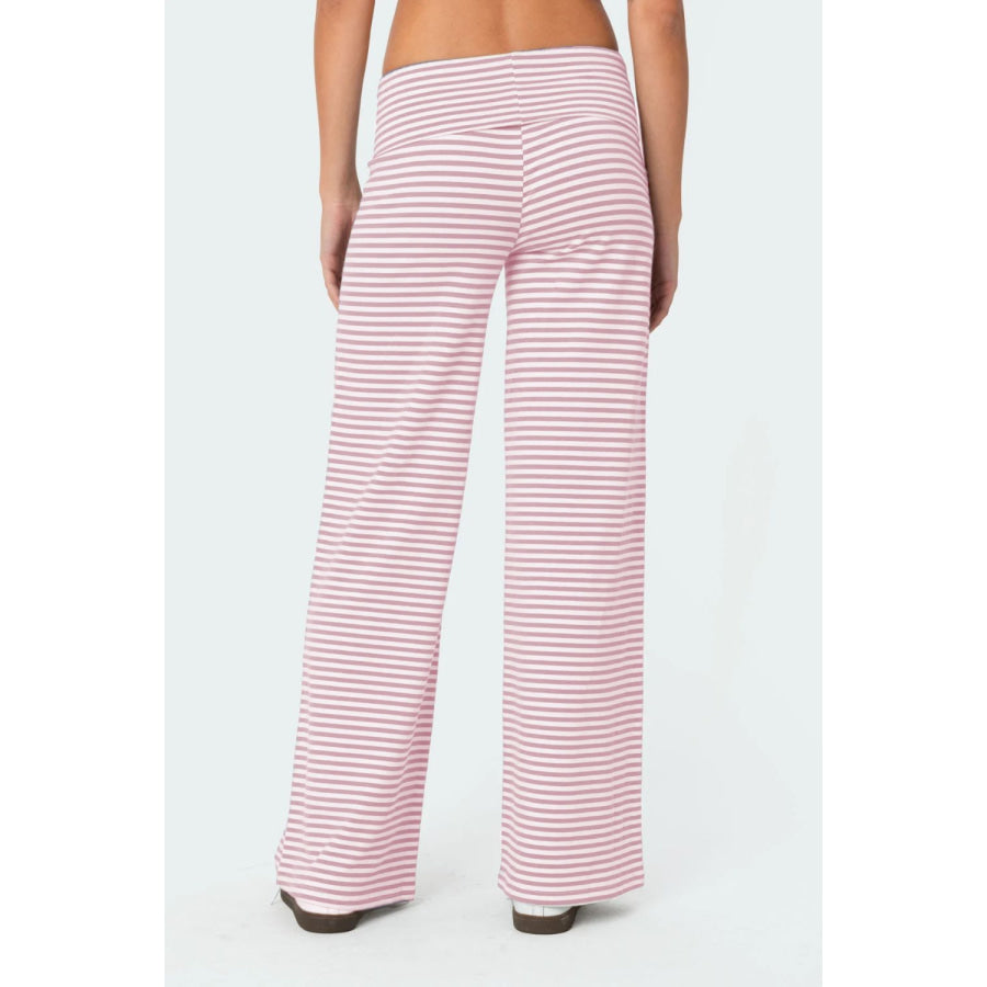 Striped Wide Leg Pants Apparel and Accessories