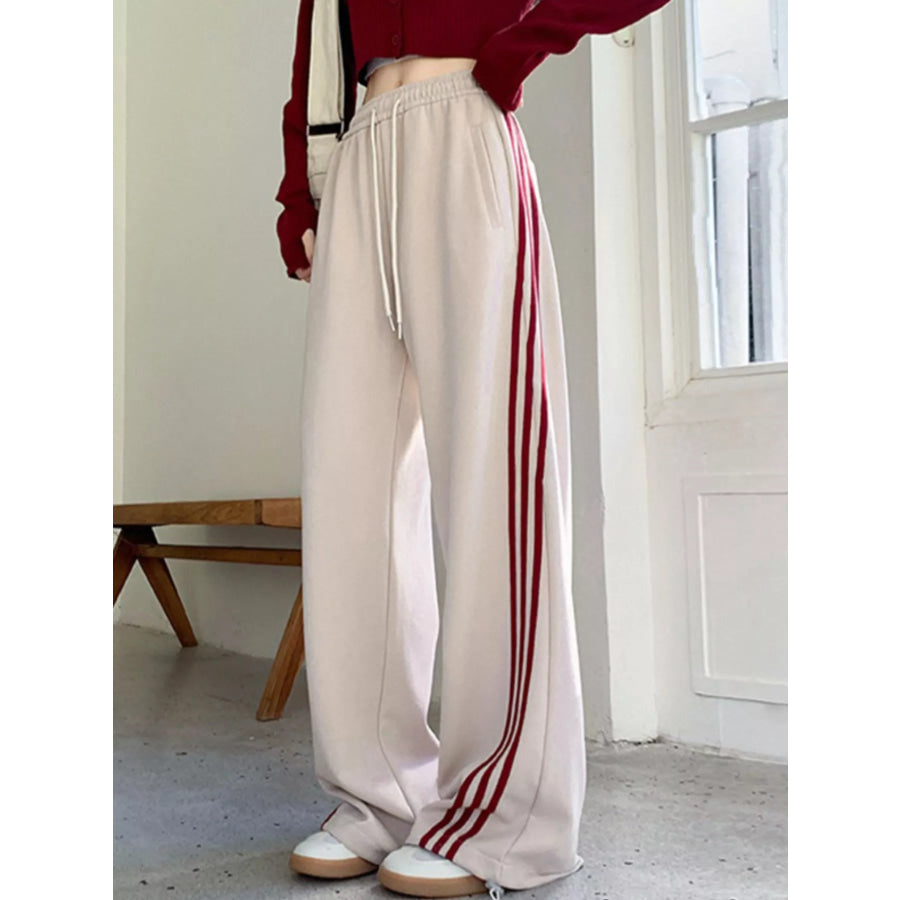 Striped Wide Leg Pants Apparel and Accessories
