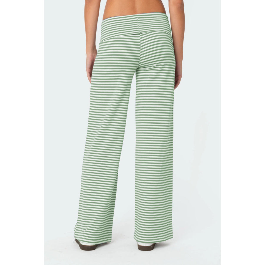 Striped Wide Leg Pants Apparel and Accessories