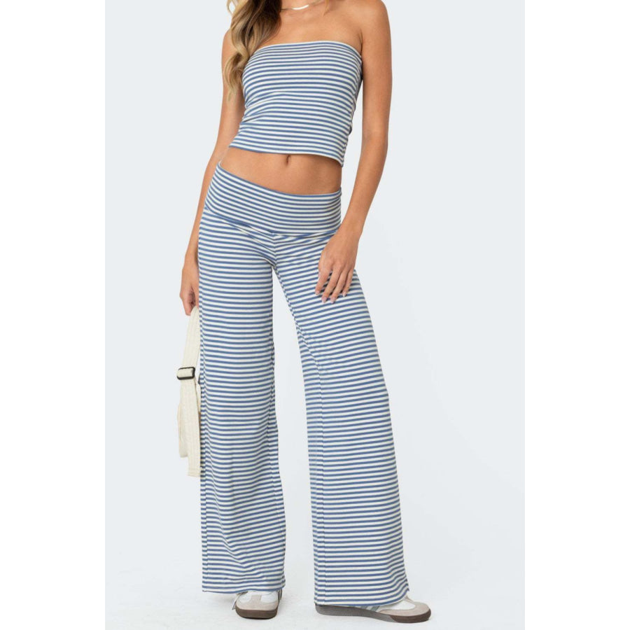 Striped Wide Leg Pants Apparel and Accessories