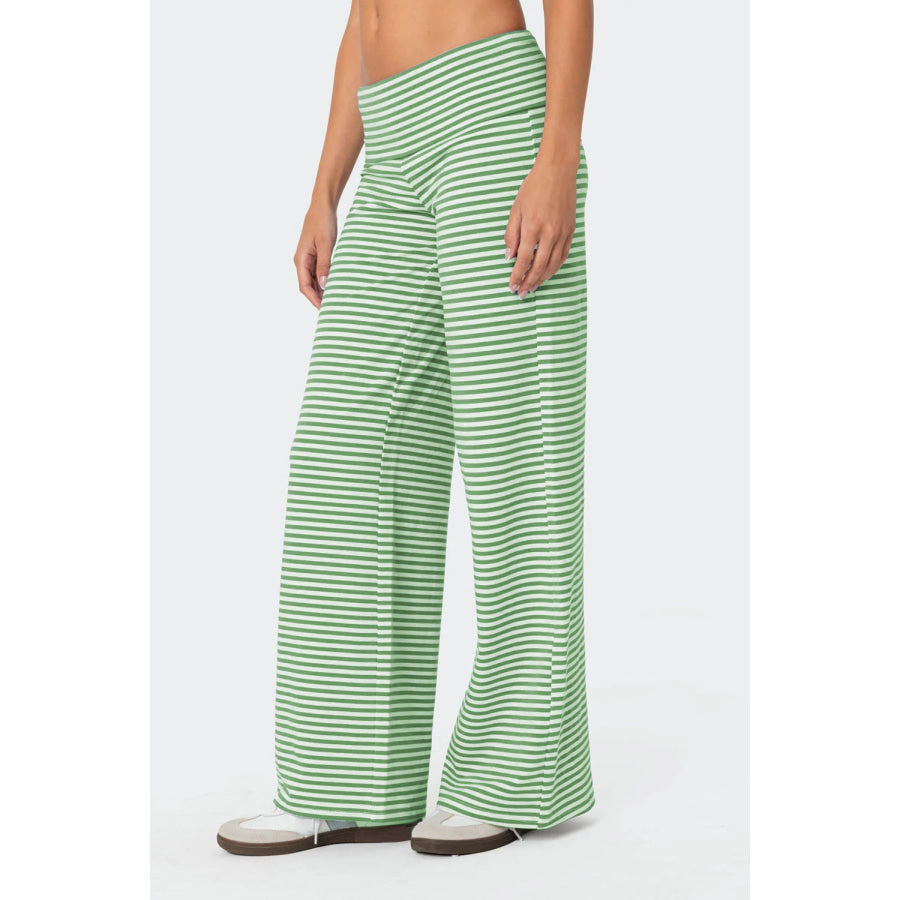 Striped Wide Leg Pants Apparel and Accessories