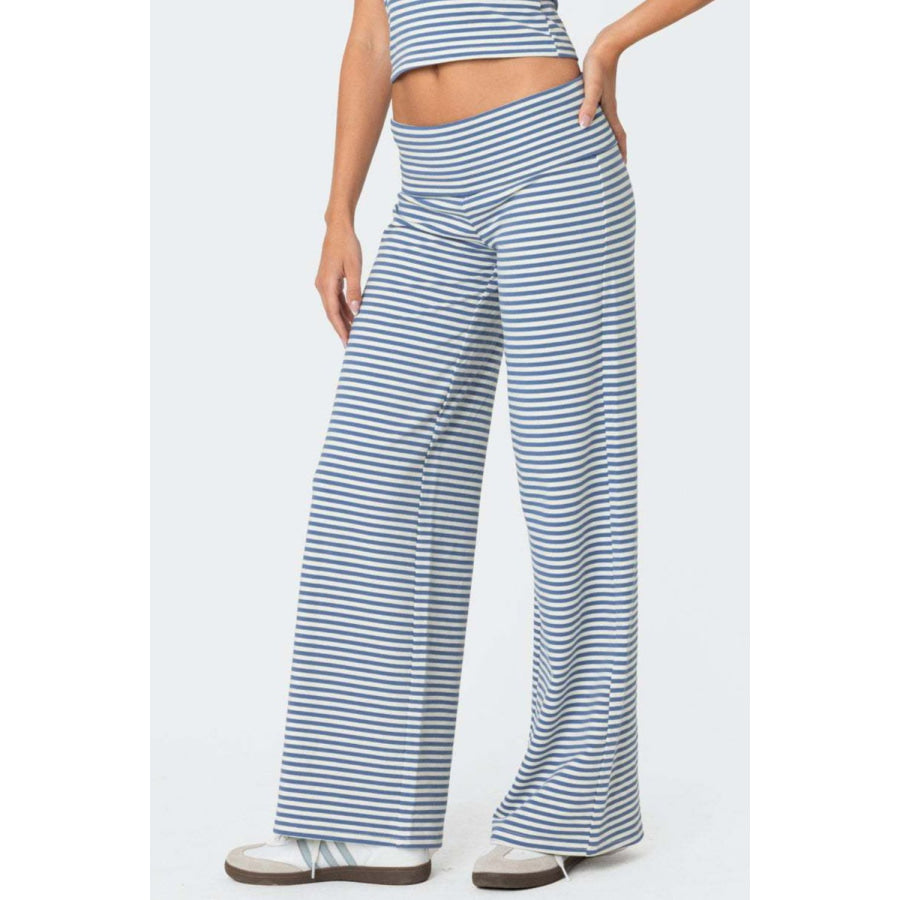 Striped Wide Leg Pants Apparel and Accessories