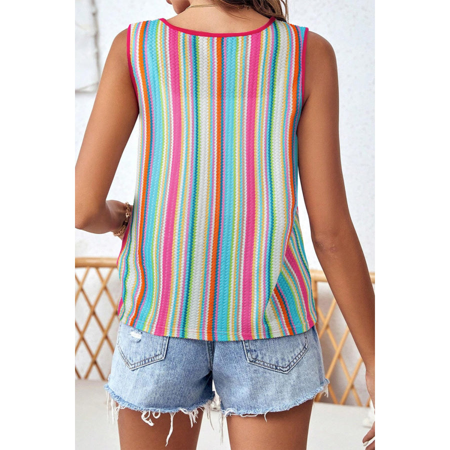 Striped Wide Strap Tank Apparel and Accessories