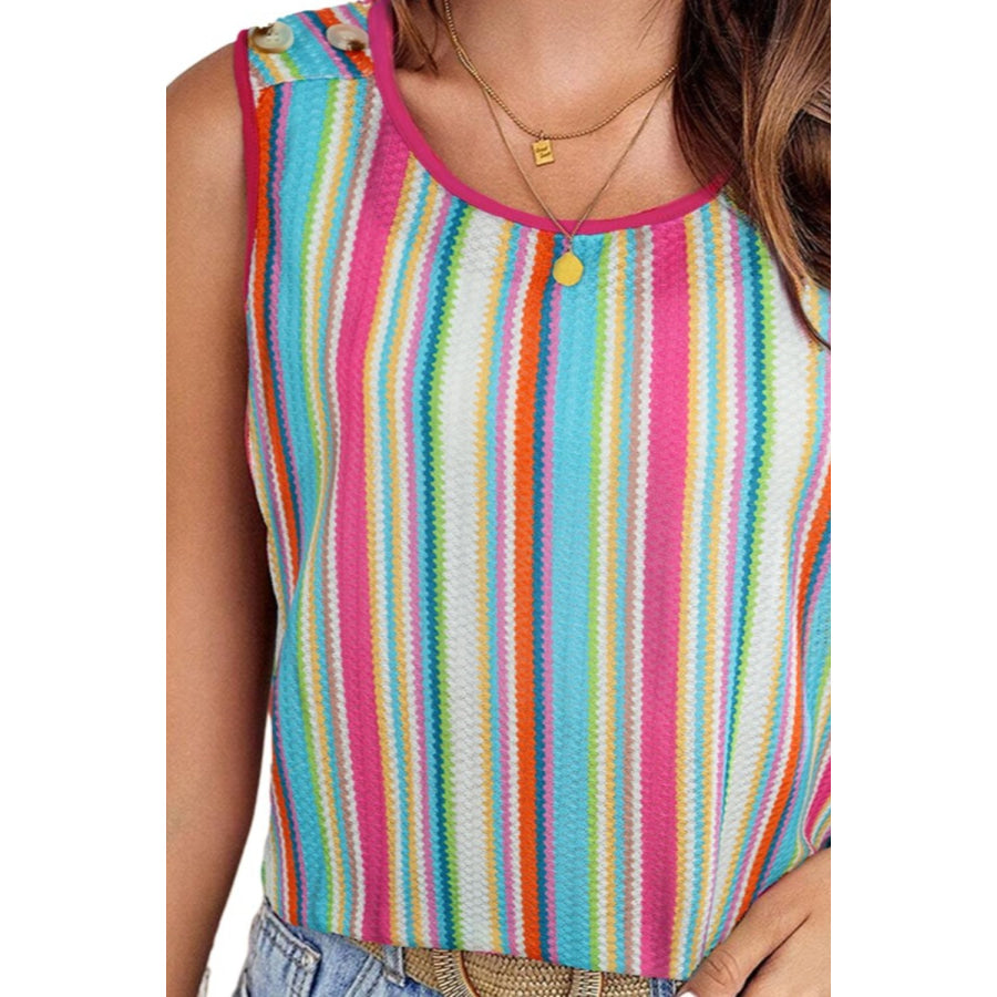 Striped Wide Strap Tank Apparel and Accessories