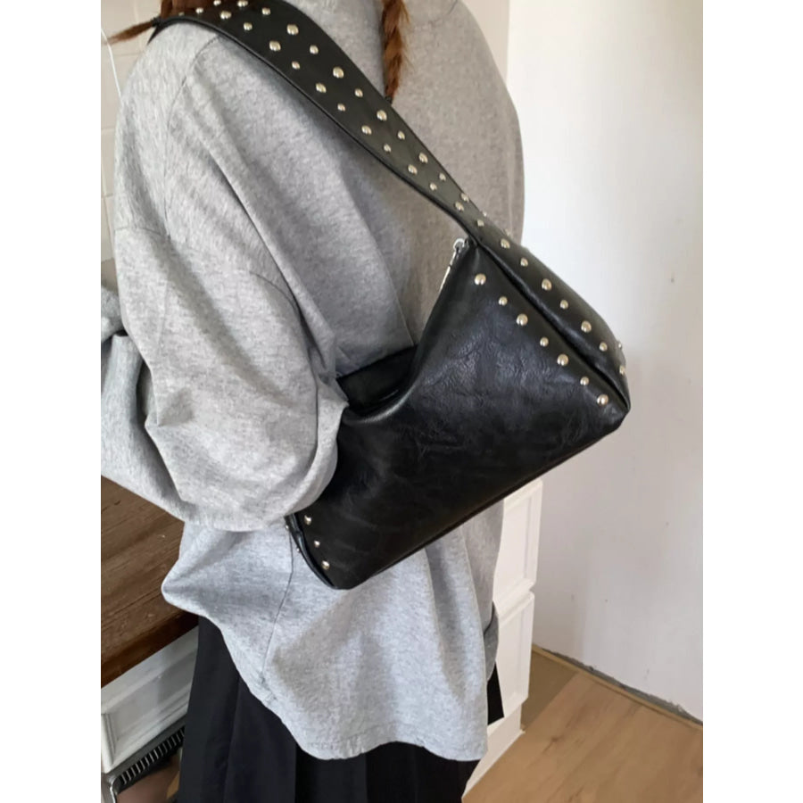 Studded Accent Shoulder Bag Apparel and Accessories
