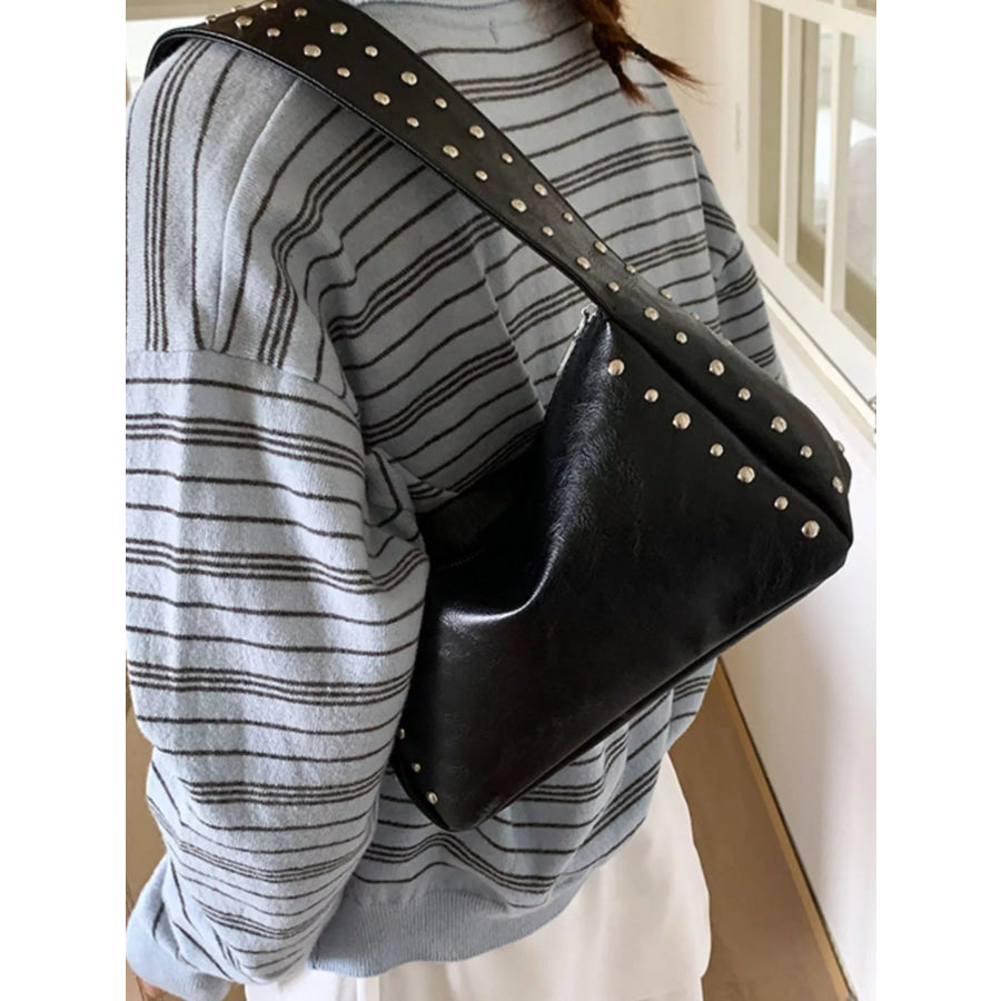 Studded Accent Shoulder Bag Apparel and Accessories