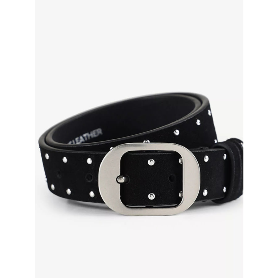 Studded Adjustable Belt Black / ONESIZE Apparel and Accessories