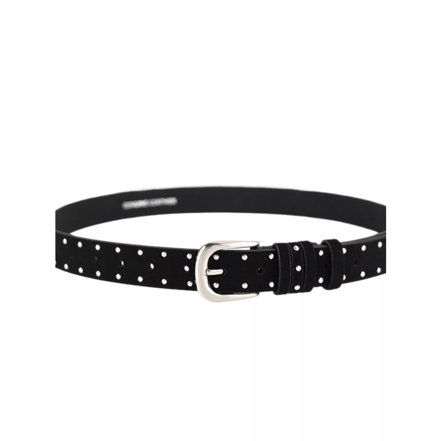 Studded Adjustable Belt Black / ONESIZE Apparel and Accessories