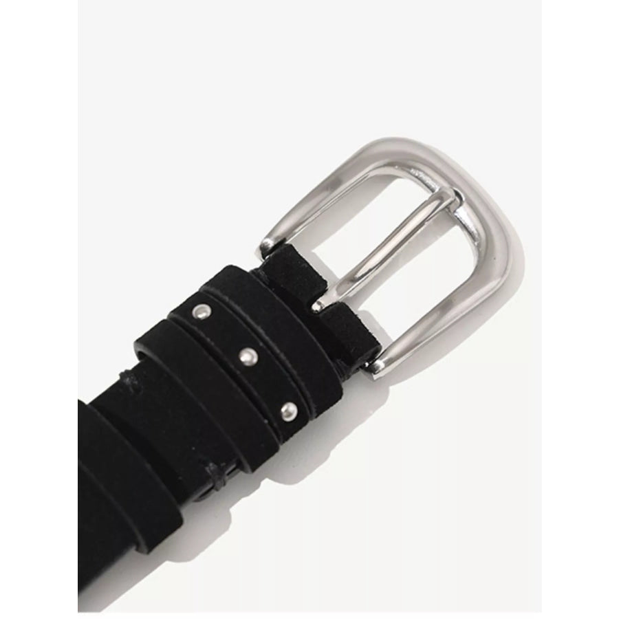 Studded Adjustable Belt Black / ONESIZE Apparel and Accessories