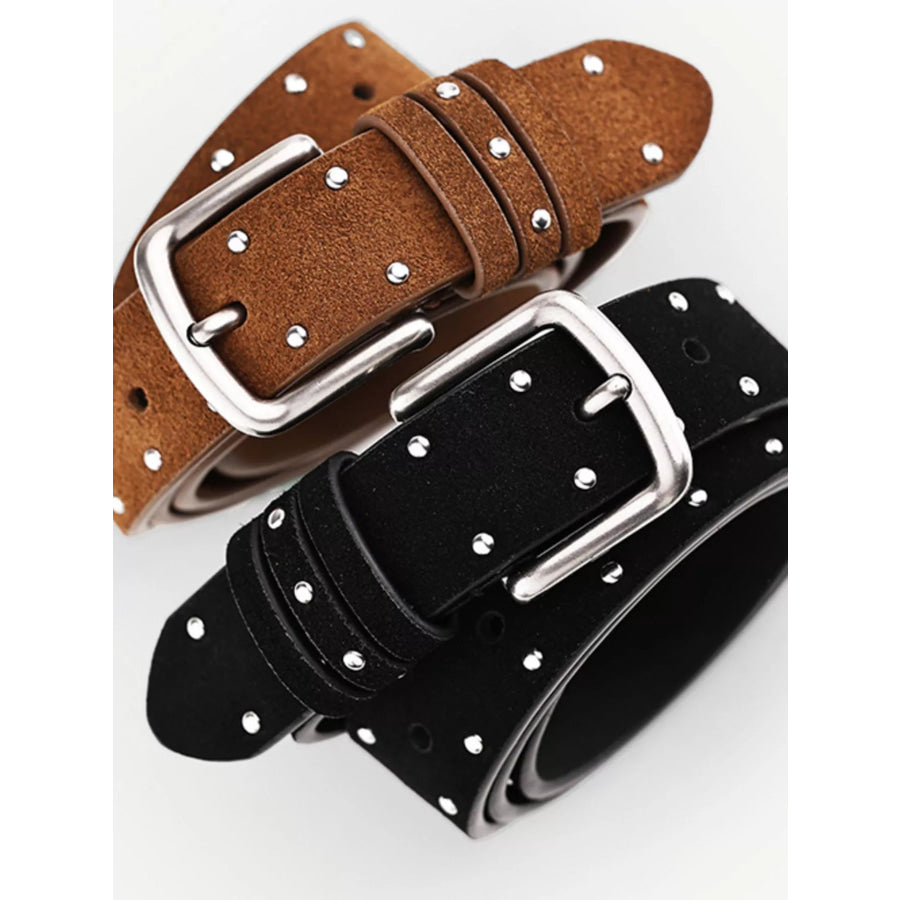 Studded Adjustable Buckle Belt Apparel and Accessories