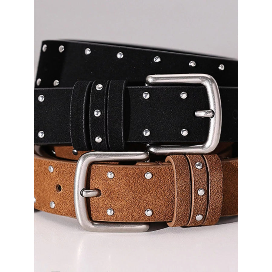 Studded Adjustable Buckle Belt Apparel and Accessories