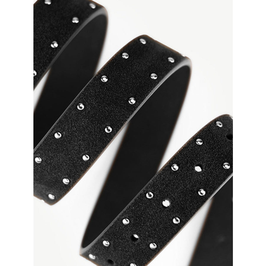 Studded Classic Buckle Belt Apparel and Accessories