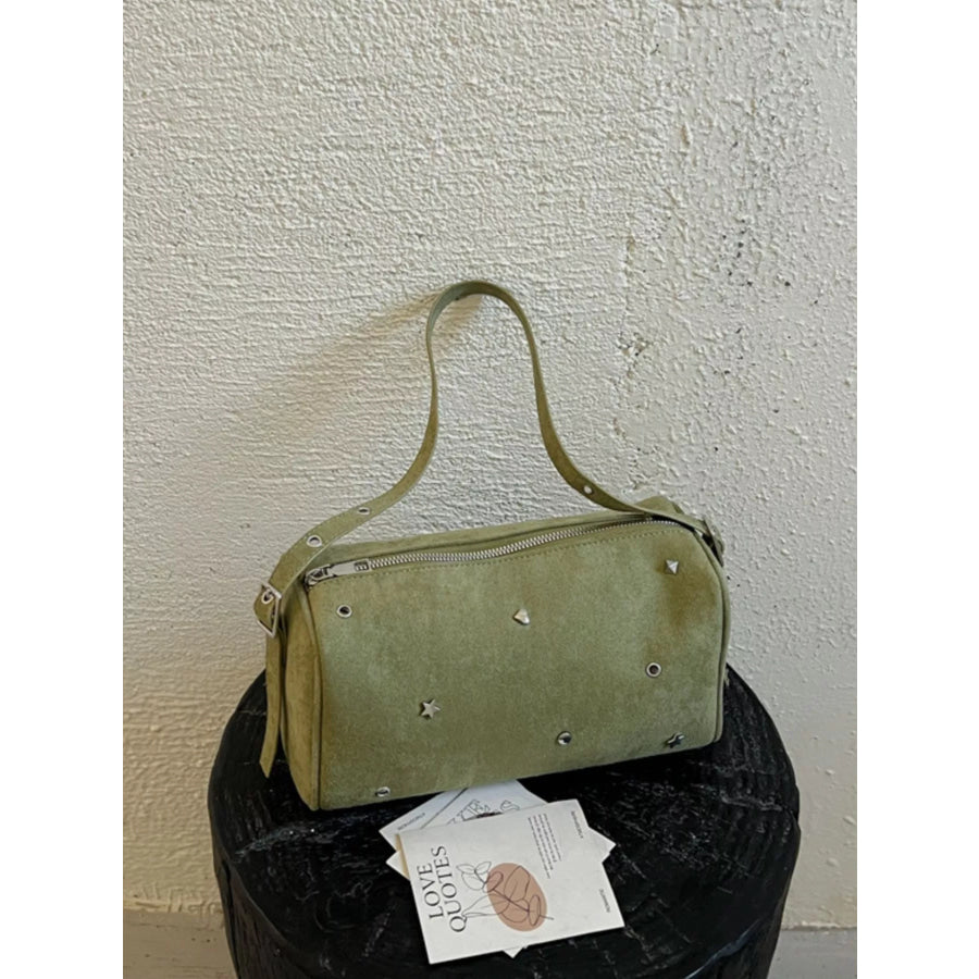 Studded Embellished Shoulder Bag Apparel and Accessories