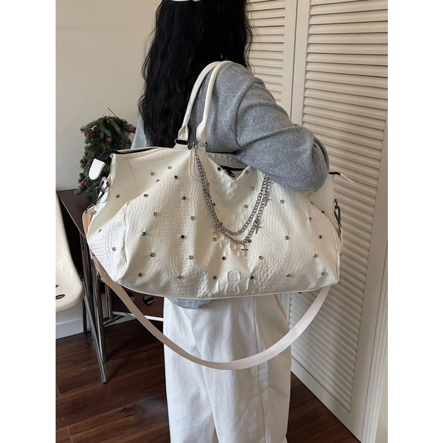 Studded Large Capacity Travel Bag Apparel and Accessories