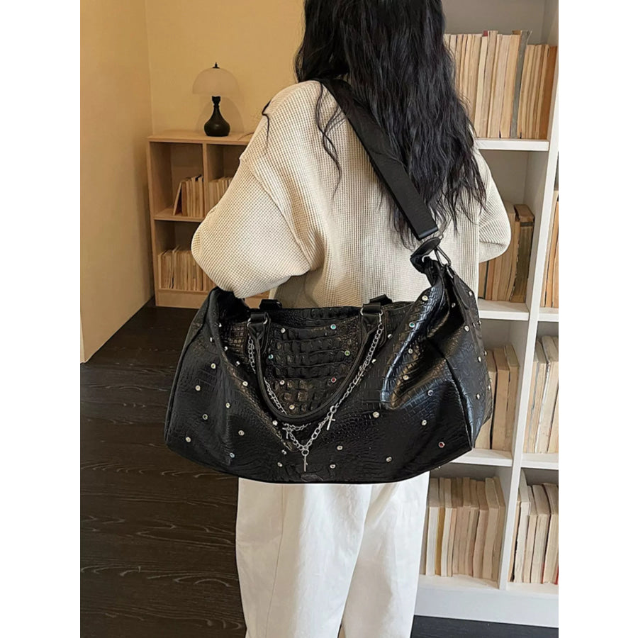 Studded Large Capacity Travel Bag Apparel and Accessories