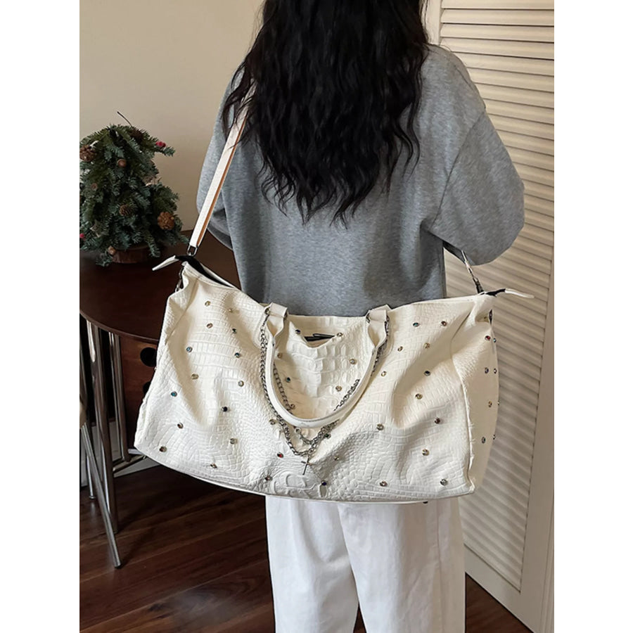 Studded Large Capacity Travel Bag Apparel and Accessories