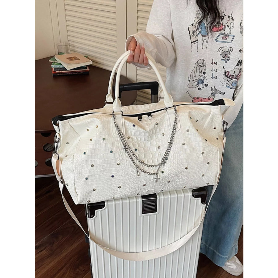 Studded Large Capacity Travel Bag Apparel and Accessories