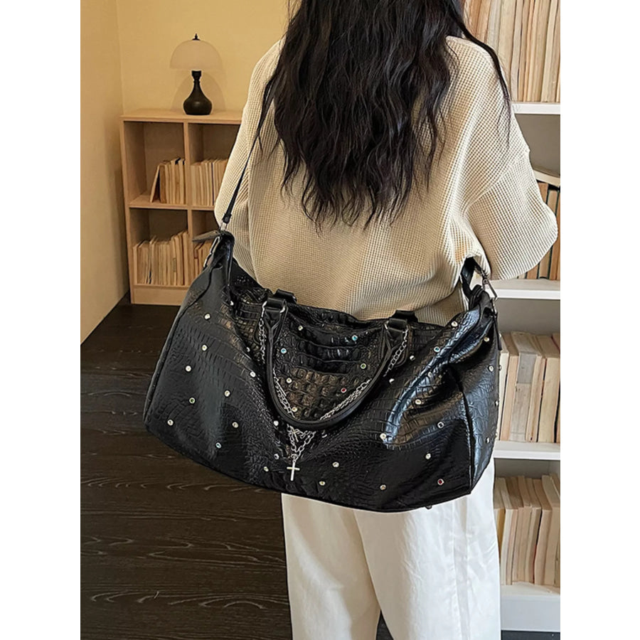 Studded Large Capacity Travel Bag Apparel and Accessories