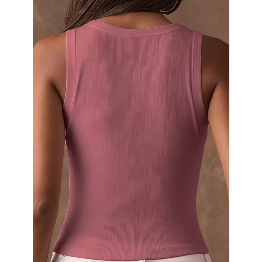 Studded Ribbed Knit Tank Top Apparel and Accessories