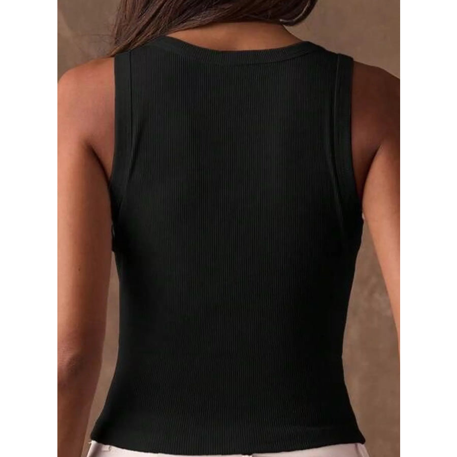 Studded Ribbed Knit Tank Top Apparel and Accessories