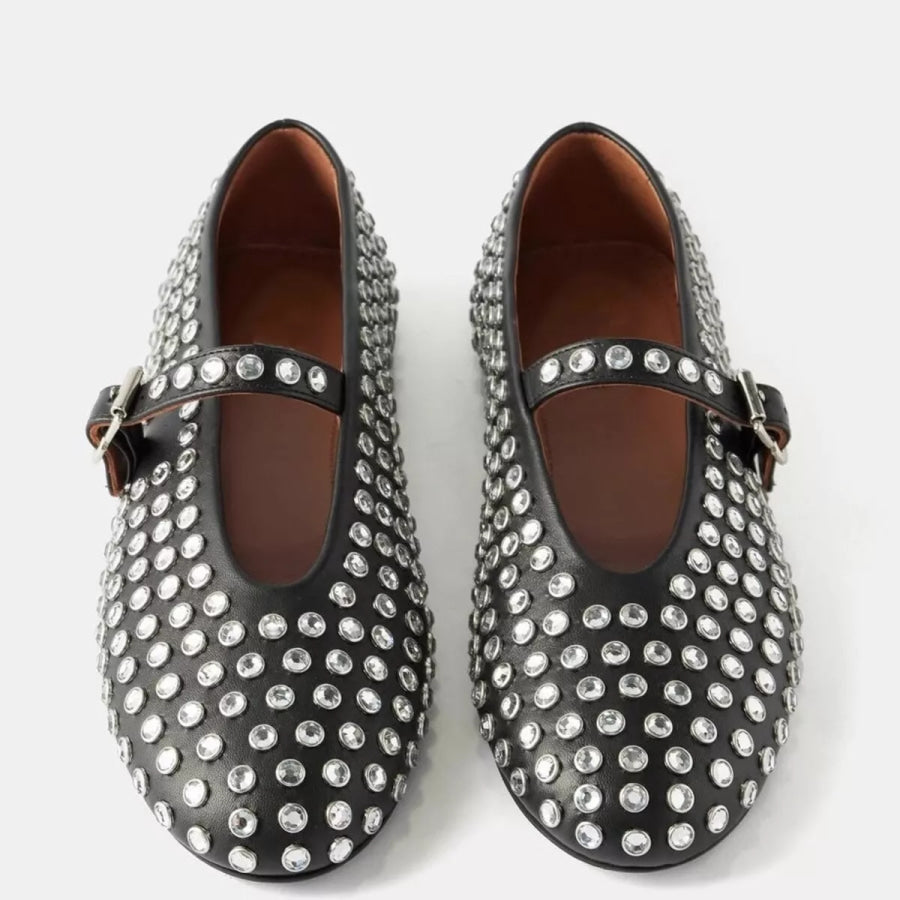Studded Round Toe Slip-Ons Apparel and Accessories