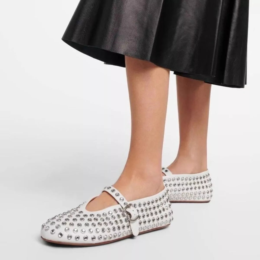 Studded Round Toe Slip-Ons Apparel and Accessories