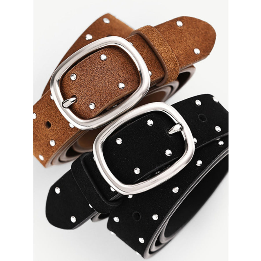Studded Silver Buckle Belt Apparel and Accessories