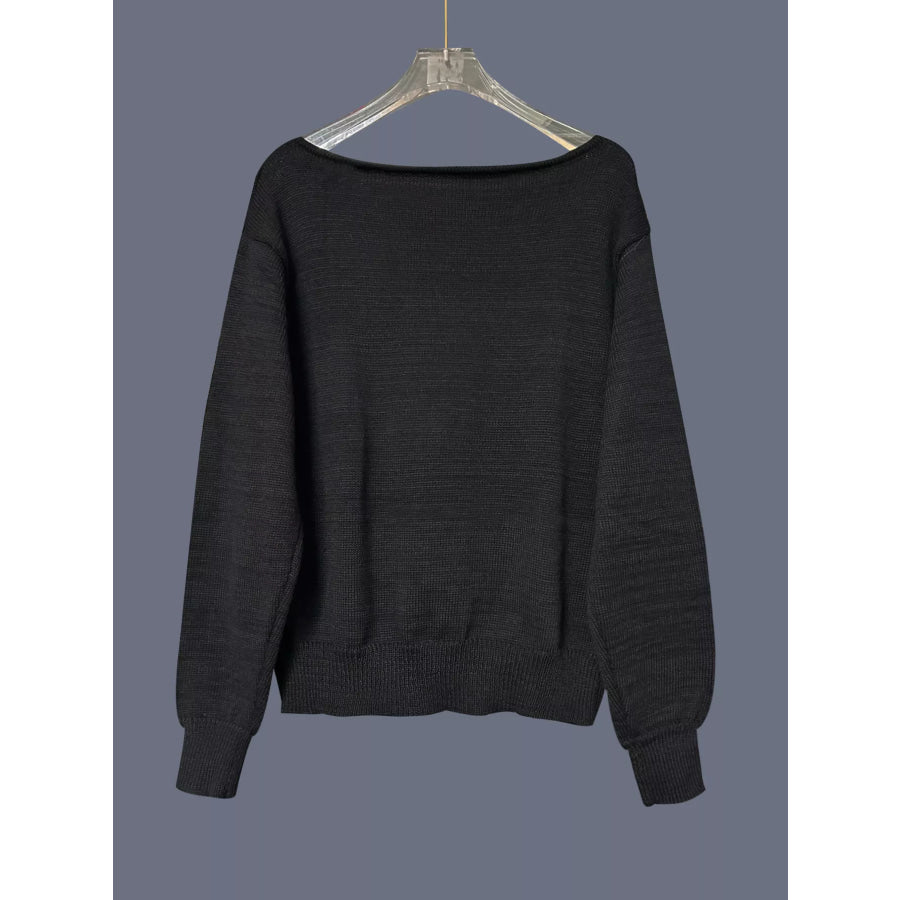 Studded Single Shoulder Knit Top Apparel and Accessories