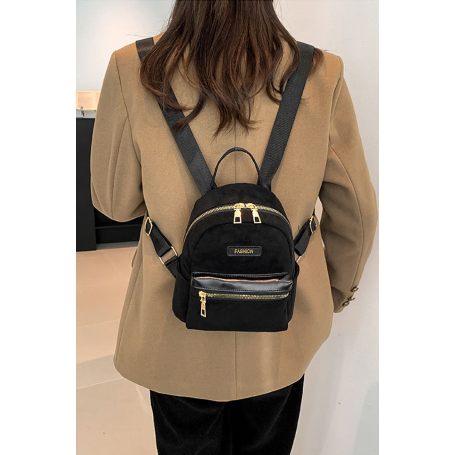 Suede Adjustable Strap Backpack Bag Apparel and Accessories