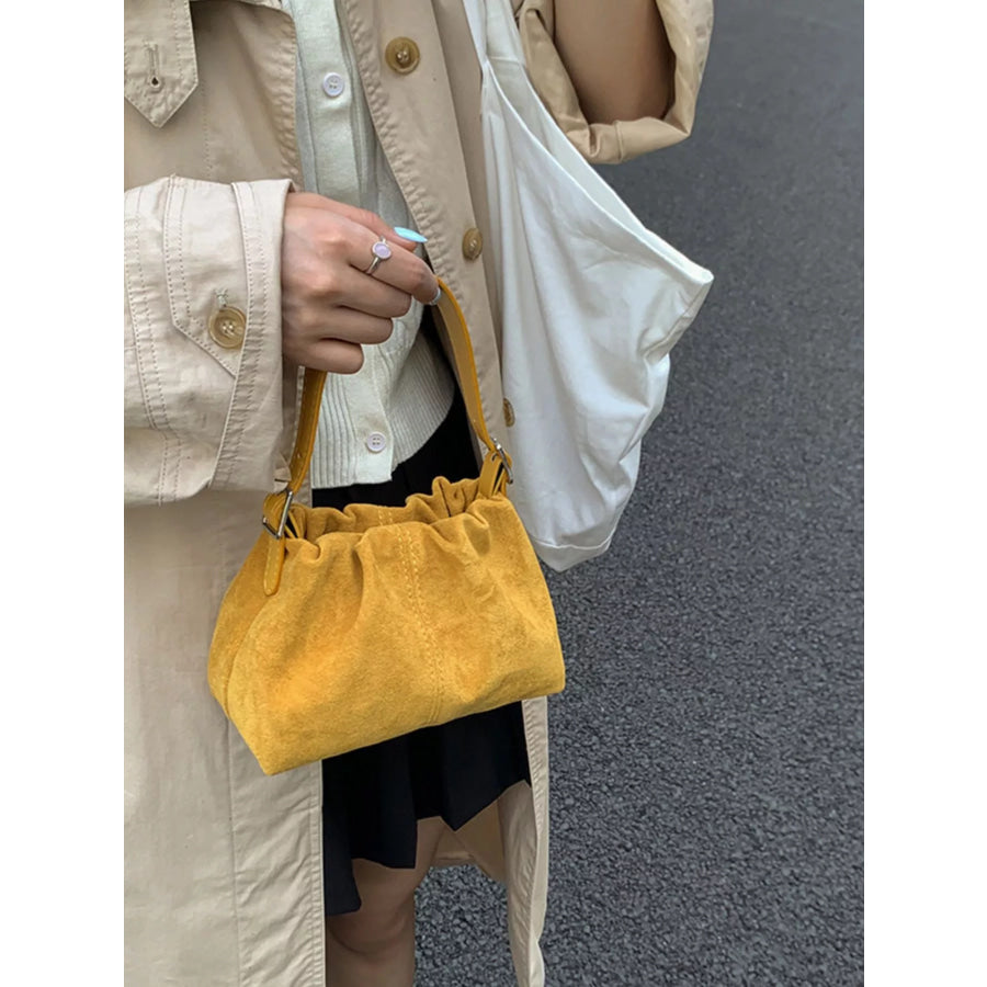 Suede Adjustable Strap Crossbody Bag Apparel and Accessories