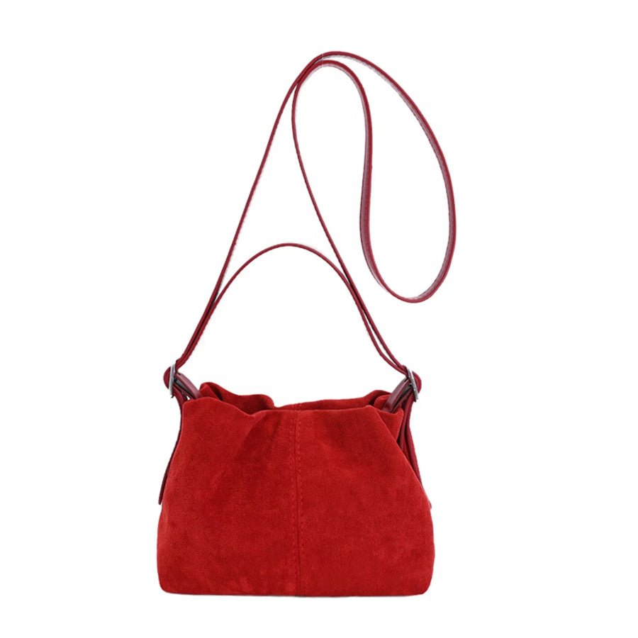 Suede Adjustable Strap Crossbody Bag Apparel and Accessories