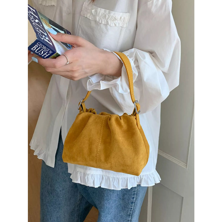 Suede Adjustable Strap Crossbody Bag Apparel and Accessories