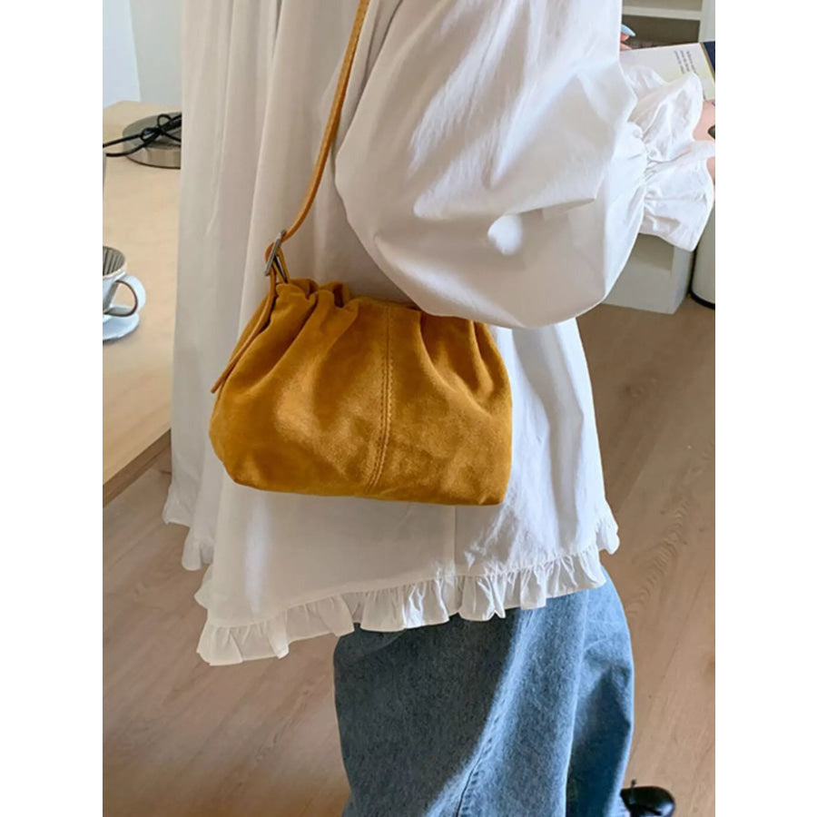 Suede Adjustable Strap Crossbody Bag Apparel and Accessories