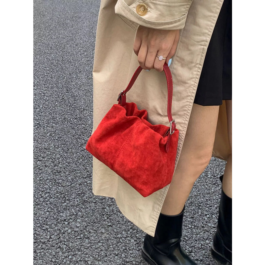 Suede Adjustable Strap Crossbody Bag Apparel and Accessories