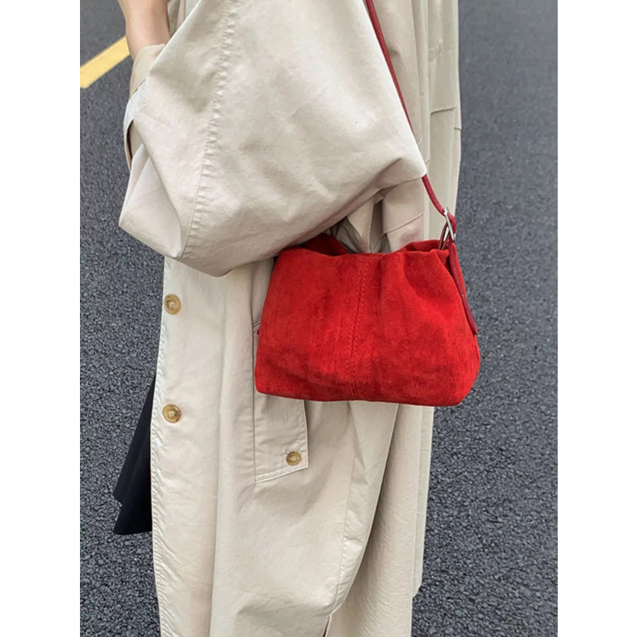Suede Adjustable Strap Crossbody Bag Apparel and Accessories