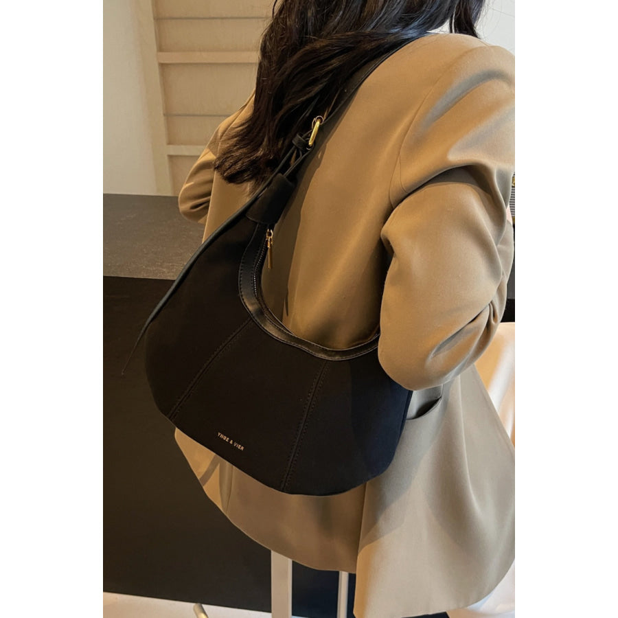 Suede Adjustable Strap Shoulder Bag Apparel and Accessories