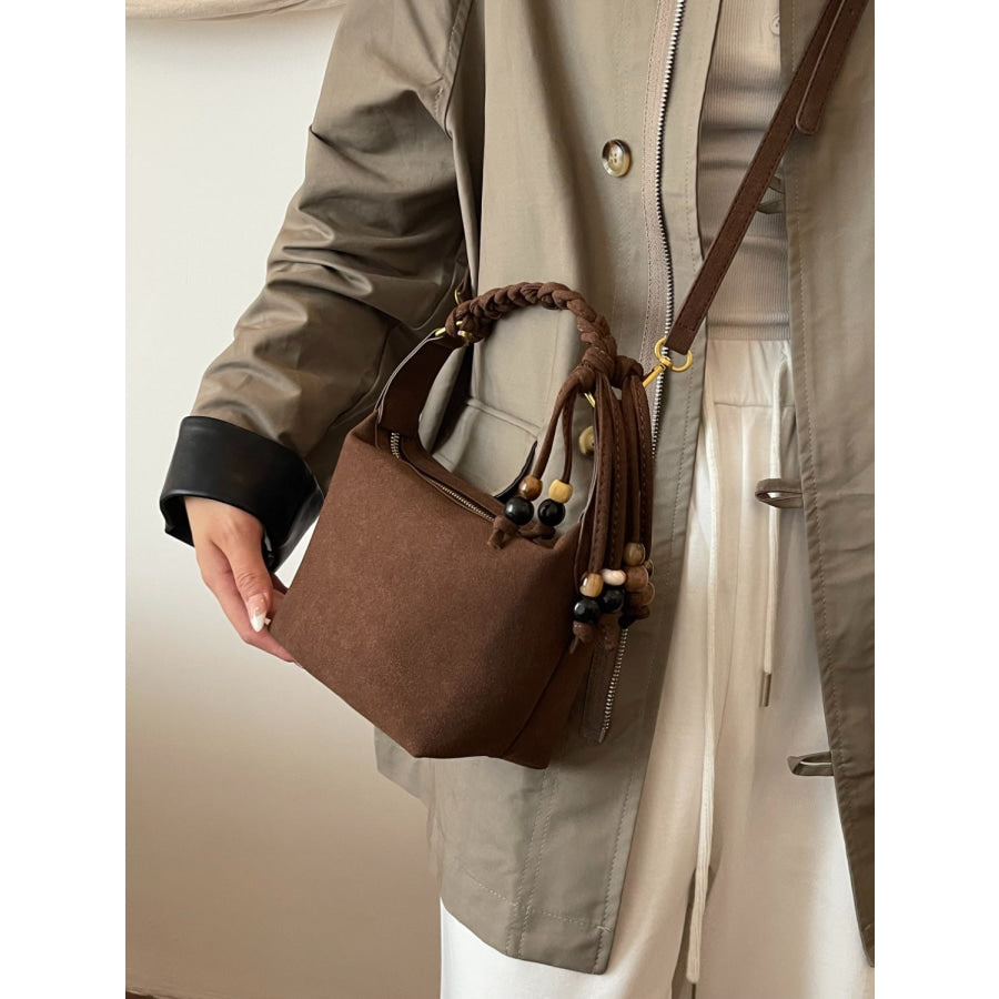 Suede Adjustable Strap Shoulder Bag Apparel and Accessories