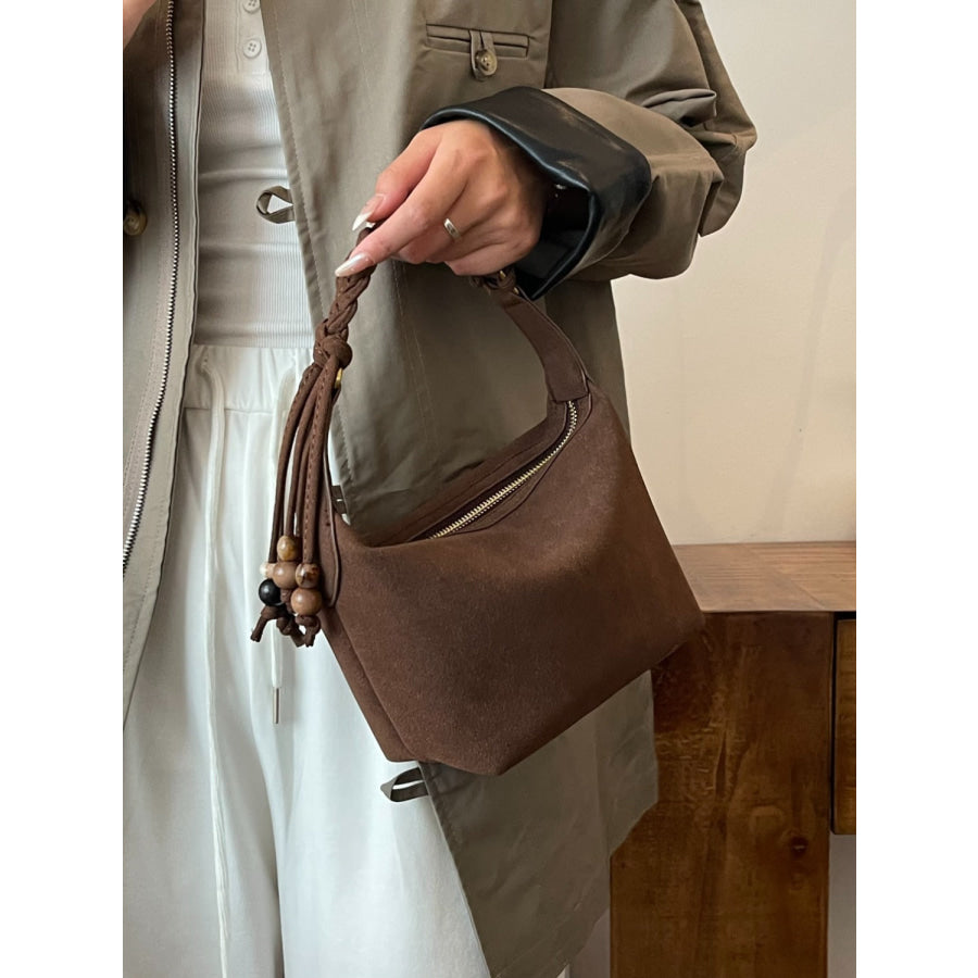 Suede Adjustable Strap Shoulder Bag Apparel and Accessories