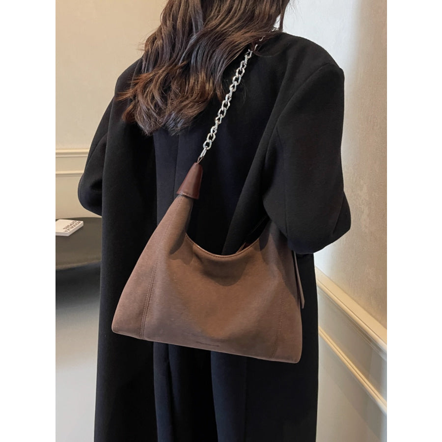 Suede Adjustable Strap Shoulder Bag Apparel and Accessories