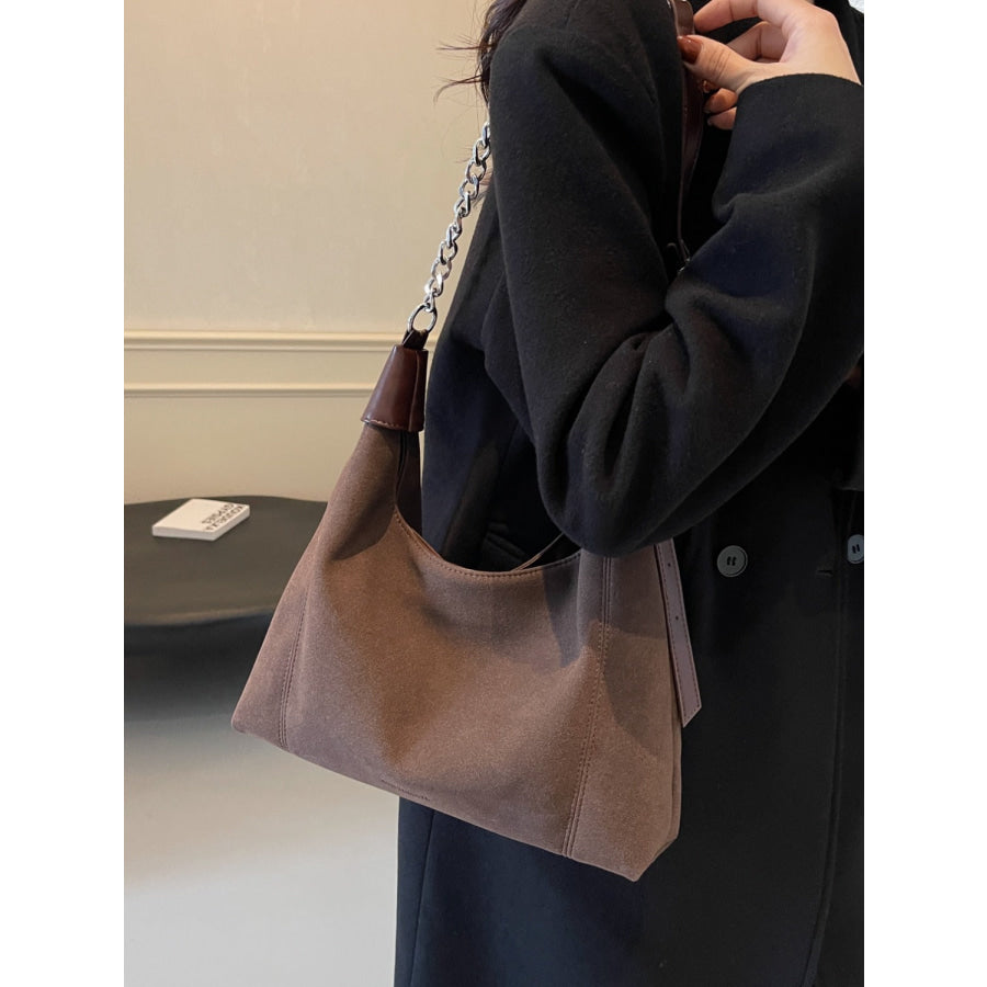 Suede Adjustable Strap Shoulder Bag Apparel and Accessories