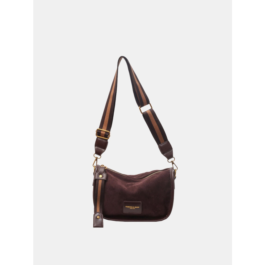 Suede Adjustable Strap Shoulder Bag Apparel and Accessories