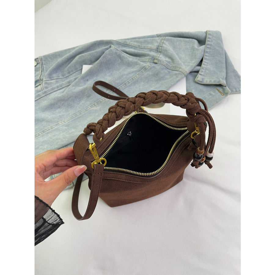 Suede Adjustable Strap Shoulder Bag Apparel and Accessories