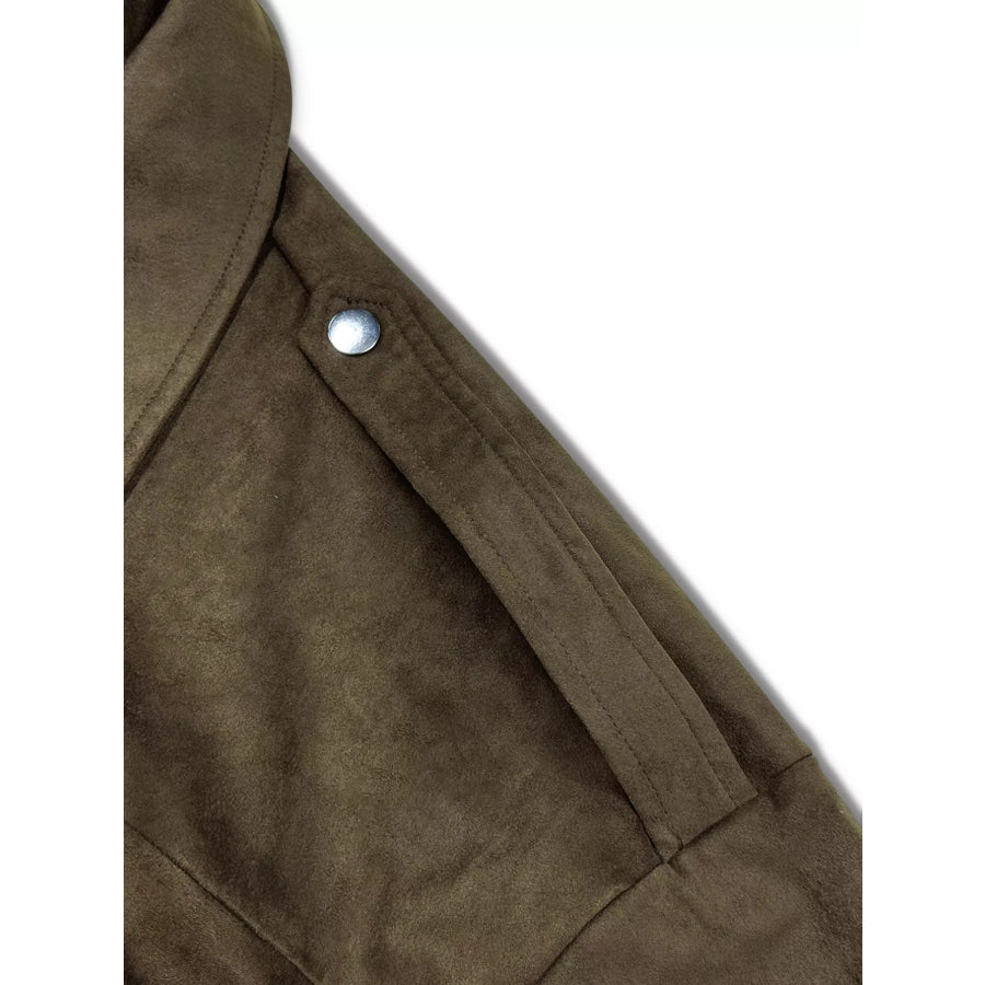 Suede Cropped Bomber Jacket Apparel and Accessories