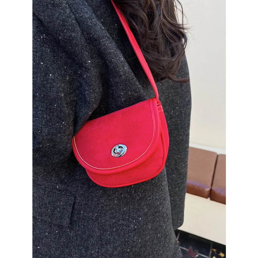 Suede Flap Crossbody Bag Apparel and Accessories