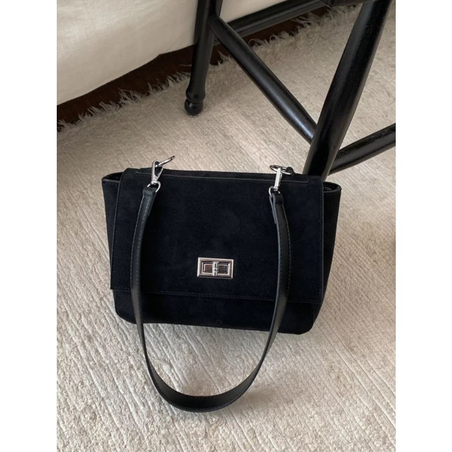 Suede Flap Crossbody Bag Apparel and Accessories