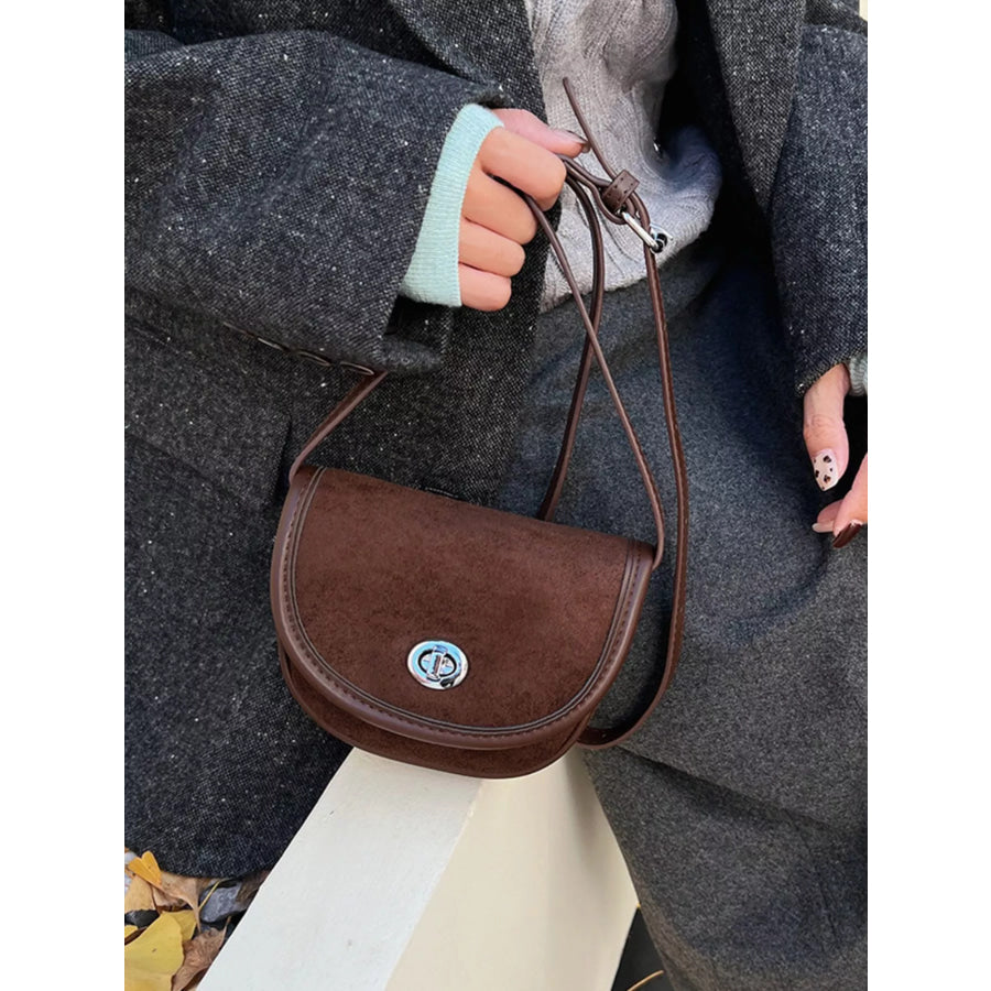 Suede Flap Crossbody Bag Apparel and Accessories
