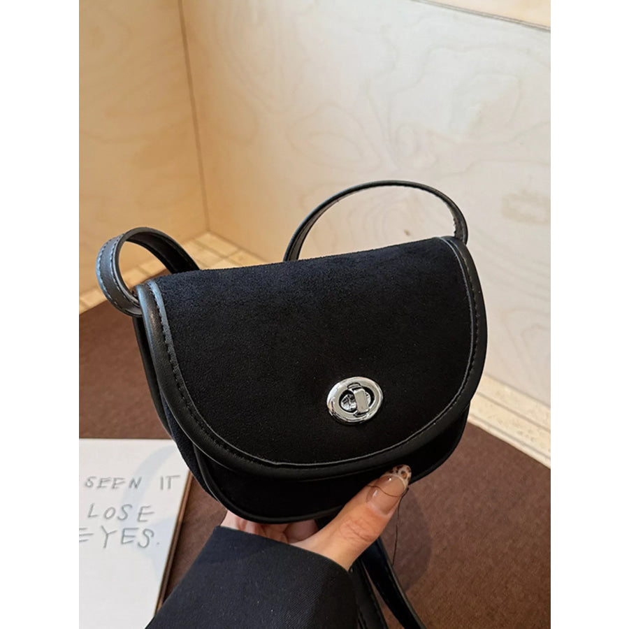 Suede Flap Crossbody Bag Apparel and Accessories