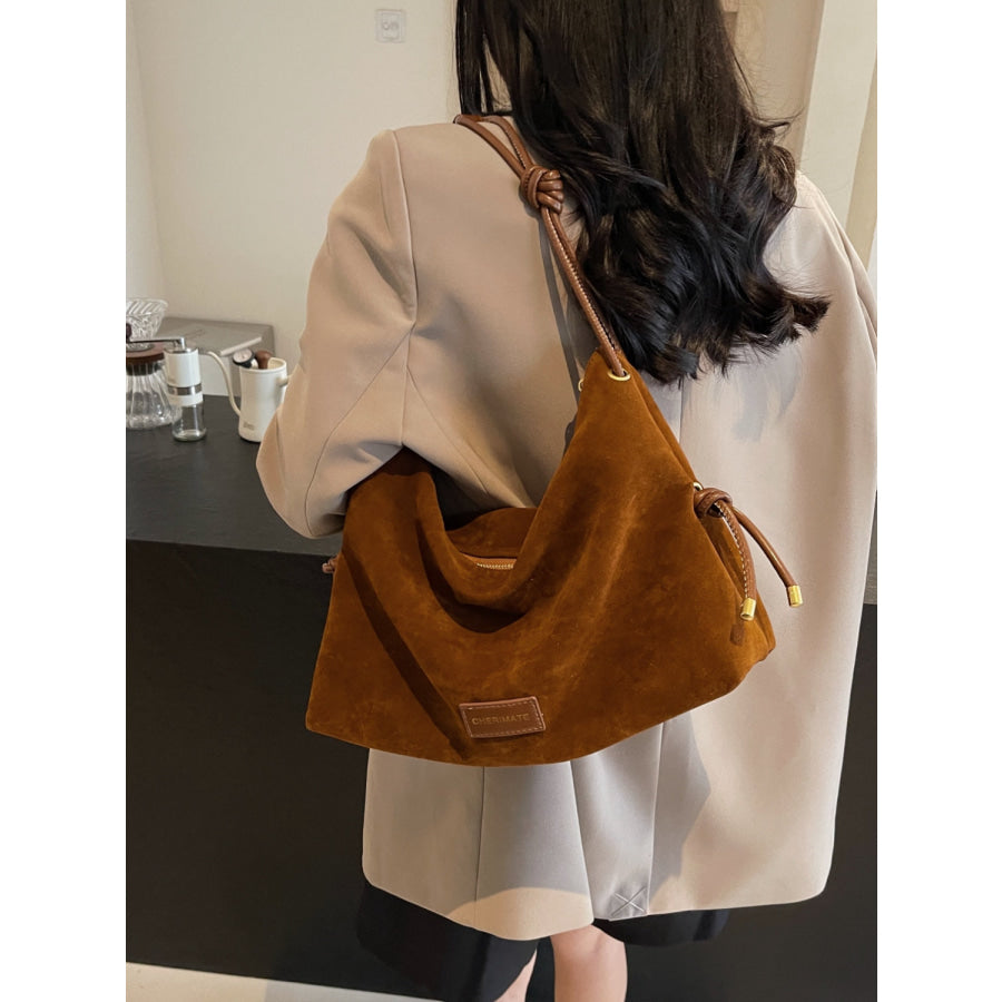 Suede Large Shoulder Bag Apparel and Accessories