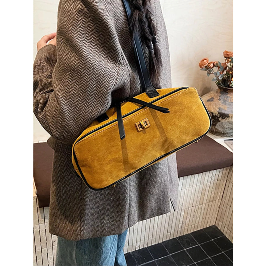 Suede Leather Shoulder Bag Apparel and Accessories
